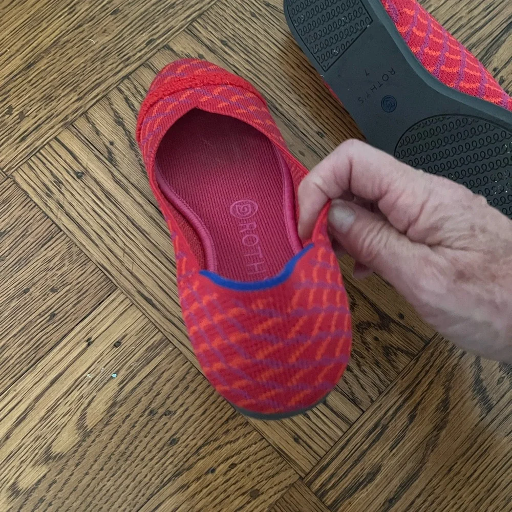 Rothy's Vibrant Pink and Blue Flats - Picture 4 of 5